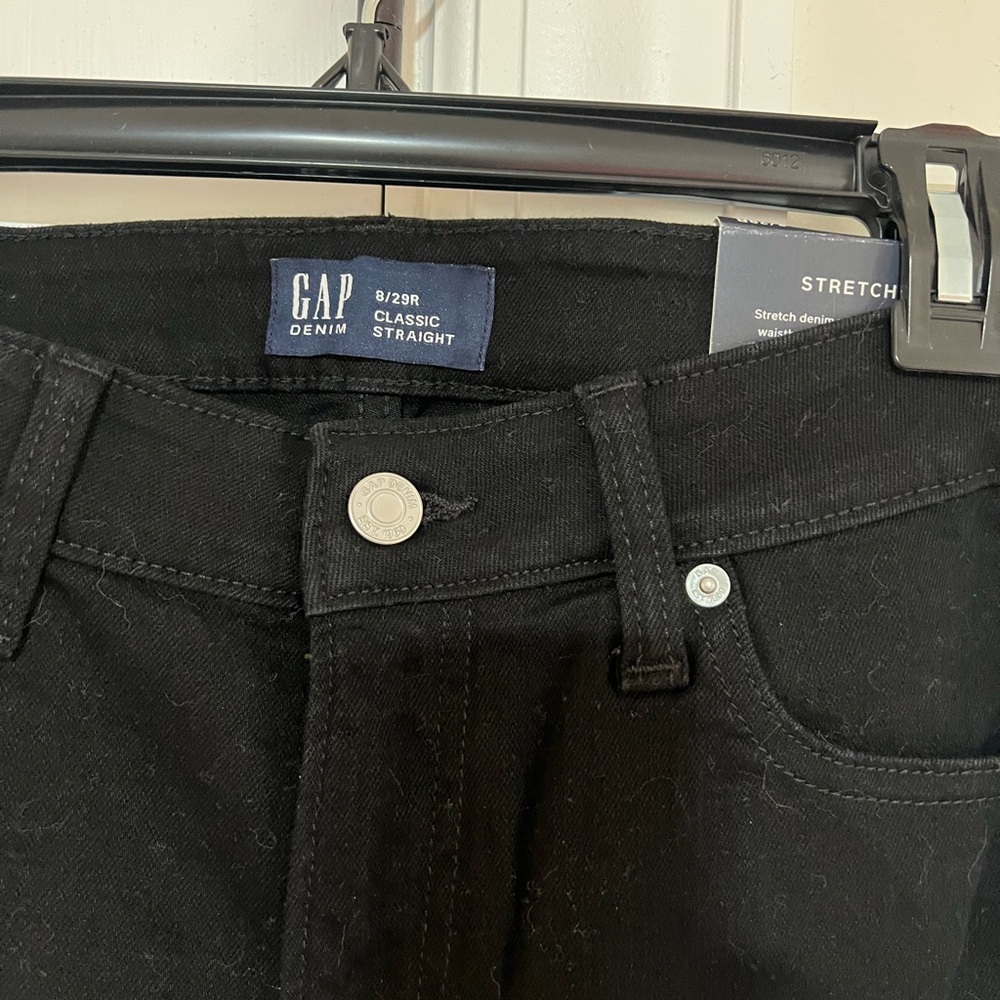GAP Black Denim Classic Straight Jeans - Picture 3 of 3